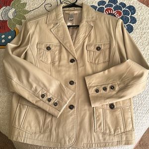 Chico’s supple leather women’s jacket